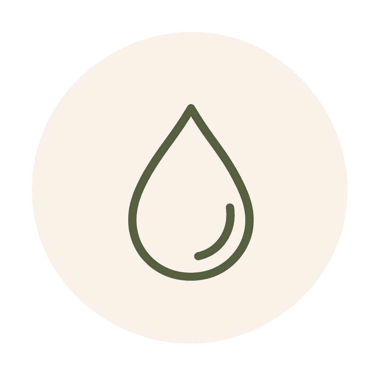 Botanical oil drop icon