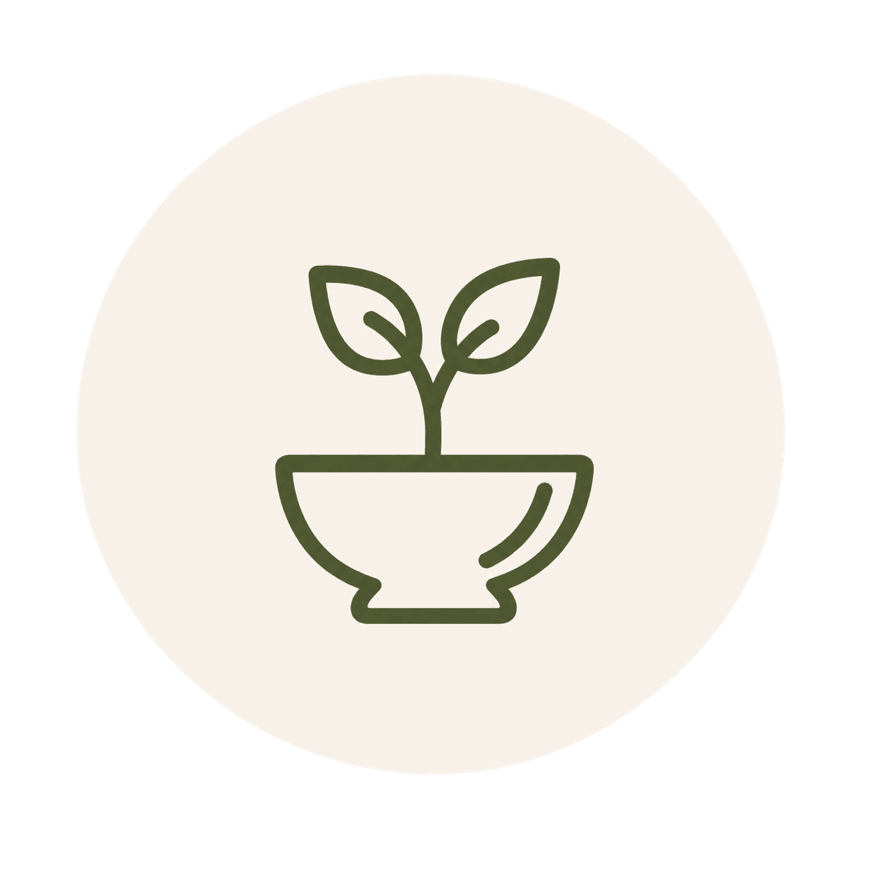 Plant in ceramic pot icon